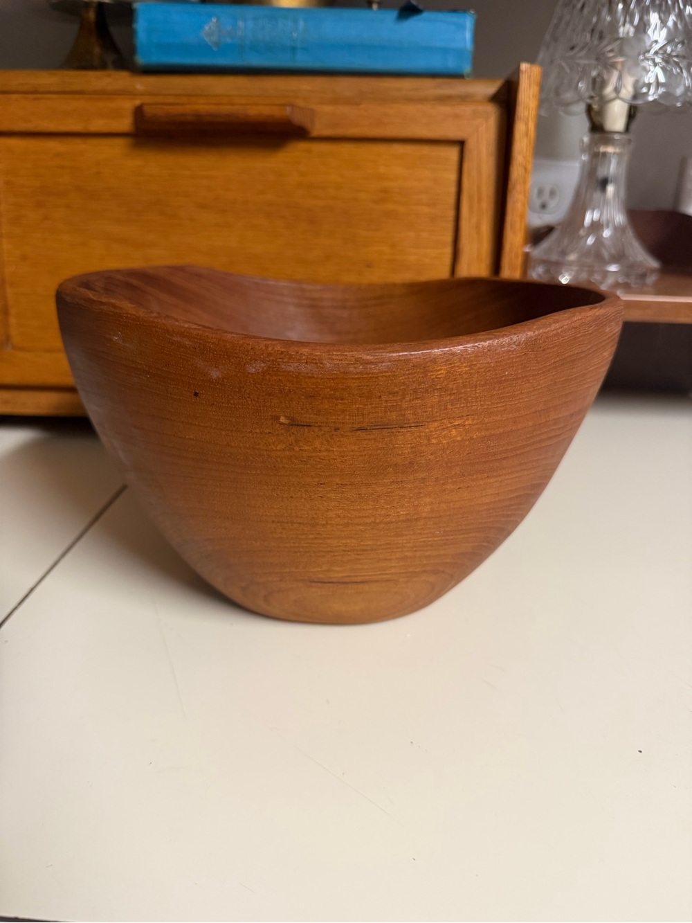 Handcrafted Wooden Serving Bowl - Brown